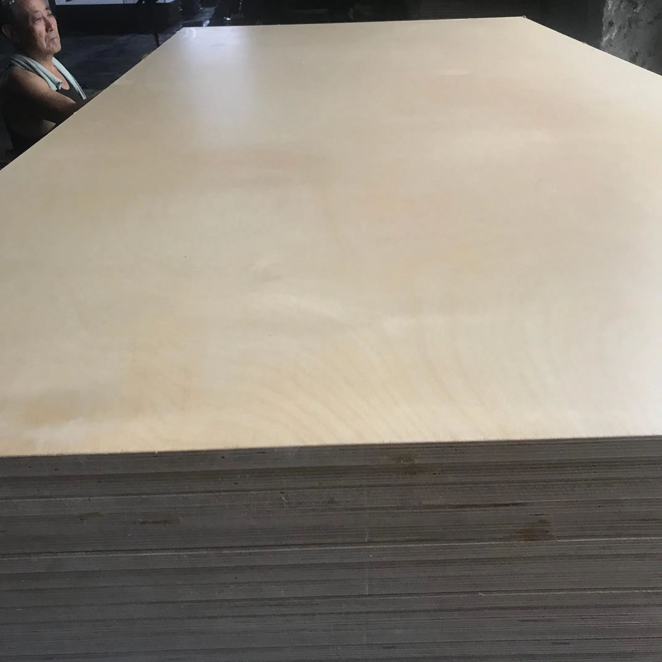 Inspección de calidad y estándar de madera contrachapada de edificios impermeables